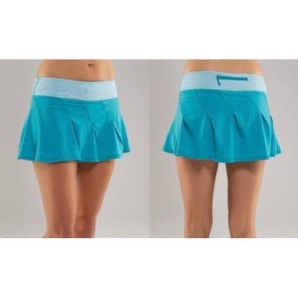 lululemon athletica Pants - Lululemon Run: Take Flight Surge Teal Skirt Skort